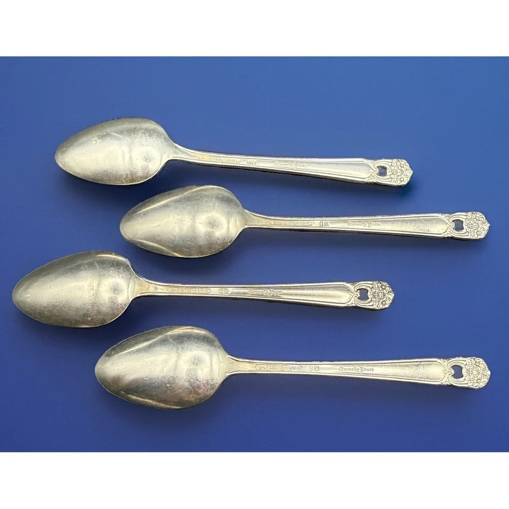 VTG 1847 Rogers Bros ETERNALLY YOURS Teaspoon Spoons Silverplate 6